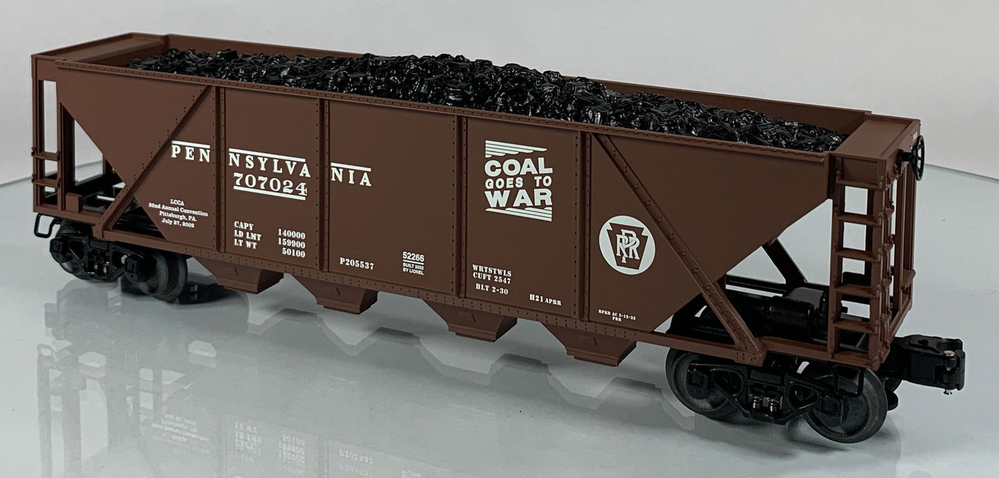 LIONEL • O GAUGE • 2002 LCCA Pennsylvania Four Bay Hopper Car 6-52266 • NEW OLD STOCK