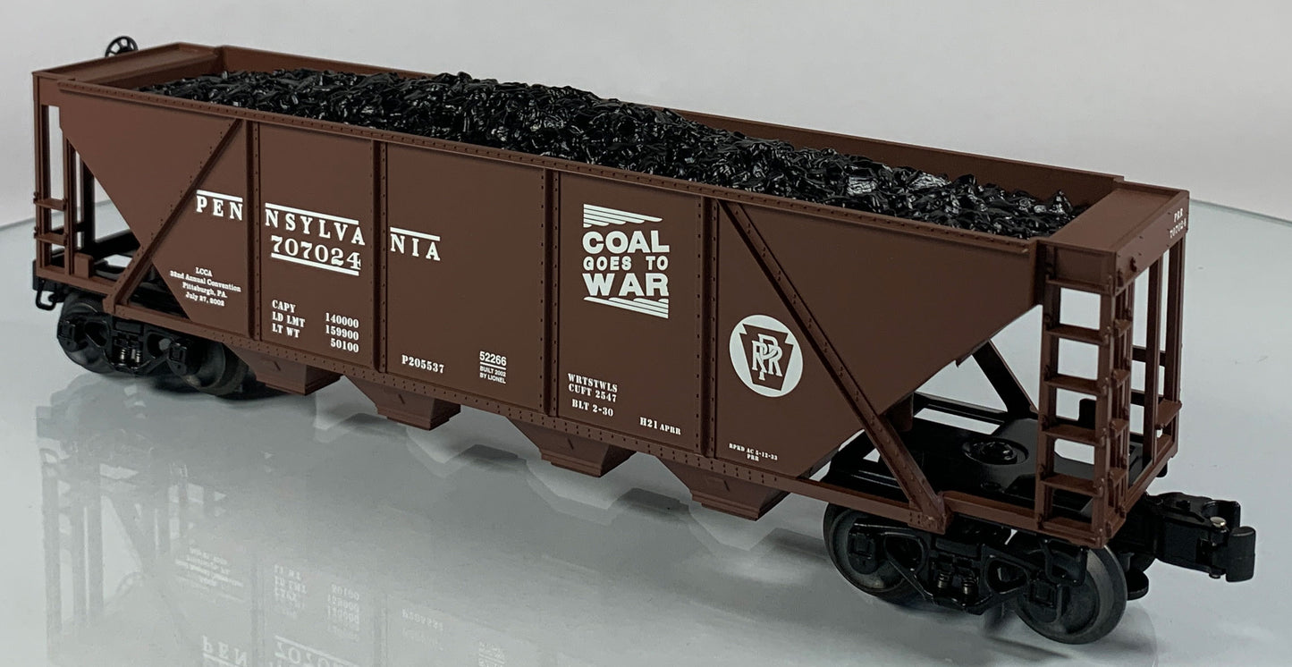 LIONEL • O GAUGE • 2002 LCCA Pennsylvania Four Bay Hopper Car 6-52266 • NEW OLD STOCK