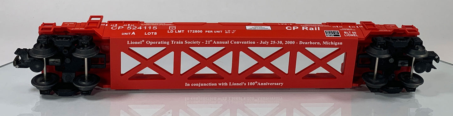 LIONEL • O GAUGE • 2000 LOTS Double Stack CP Rail Well Car 6-52196 • NEW OLD STOCK