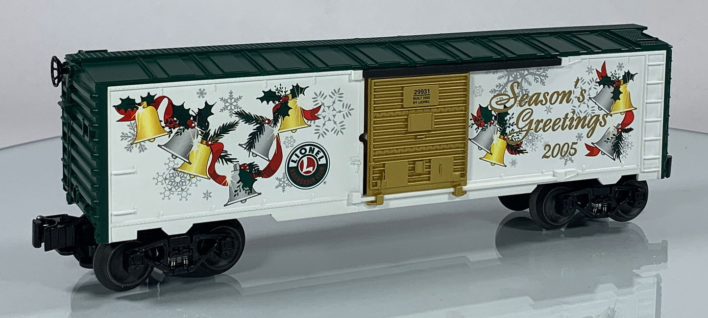 LIONEL • O GAUGE • 2005 LRRC Christmas Boxcar 6-29931 • NEW OLD STOCK