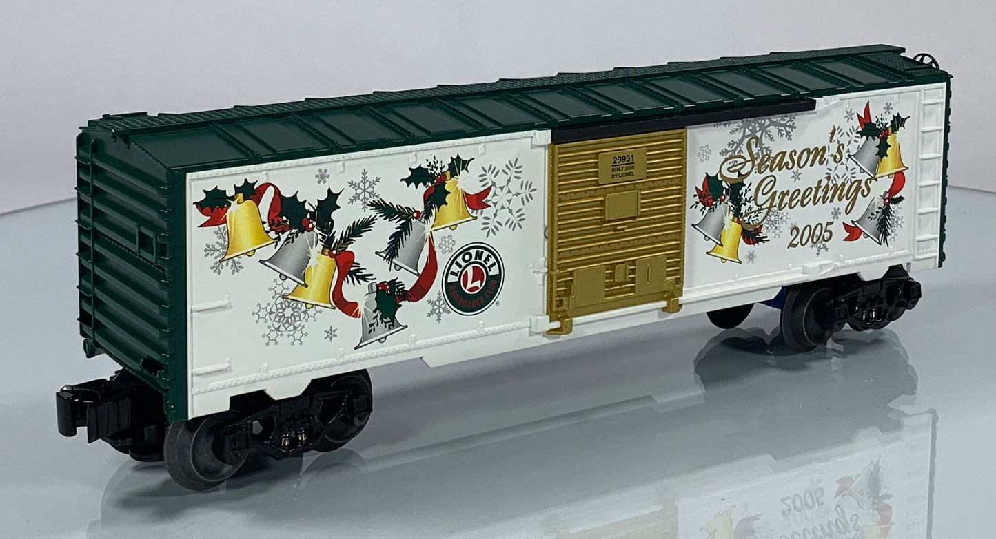 LIONEL • O GAUGE • 2005 LRRC Christmas Boxcar 6-29931 • NEW OLD STOCK