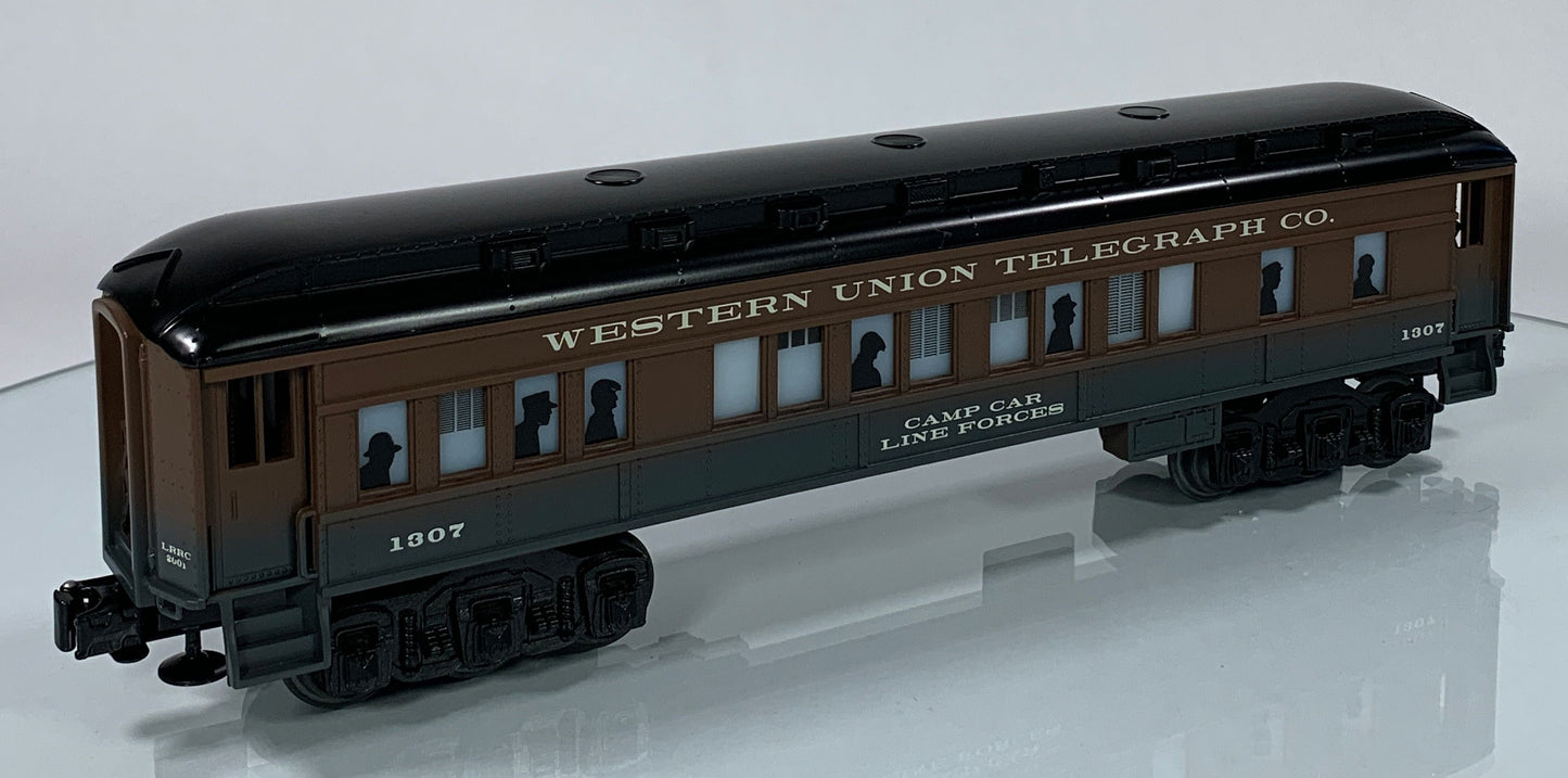LIONEL • O GAUGE • 2001 LRRC Western Union Baby Madison Illuminated Passenger Car 6-19994 • NEW OLD STOCK