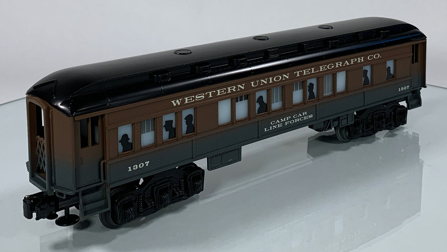 LIONEL • O GAUGE • 2001 LRRC Western Union Baby Madison Illuminated Passenger Car 6-19994 • NEW OLD STOCK