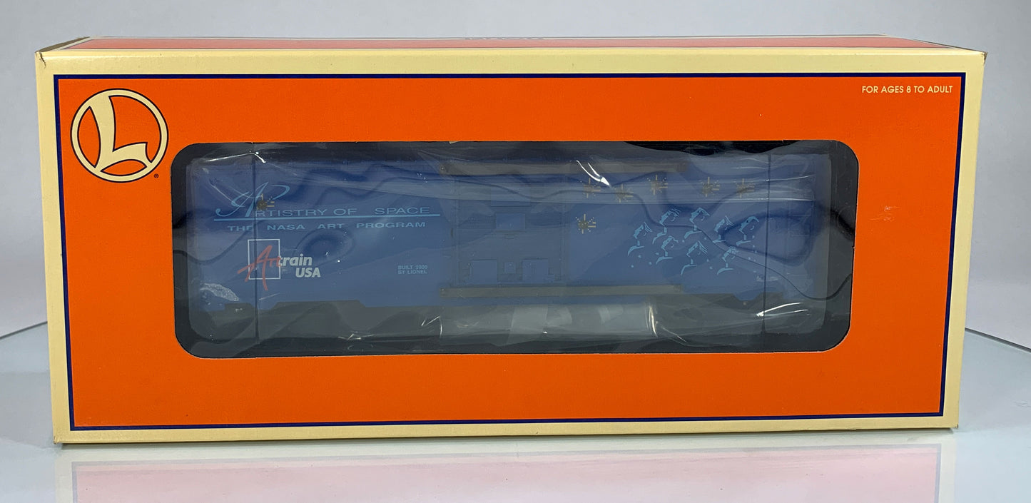 LIONEL • O GAUGE • 2000 Artrain USA Artistry of Space Lighted Boxcar 6-52227 • NEW OLD STOCK