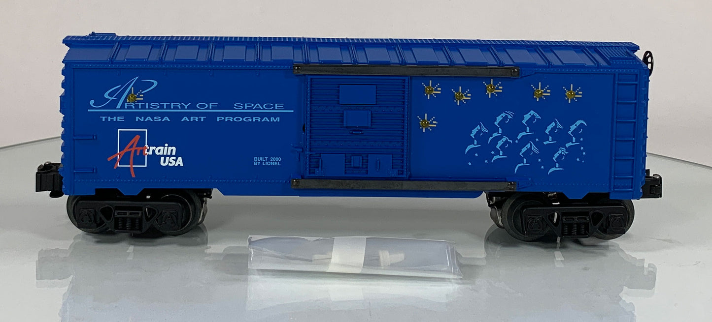 LIONEL • O GAUGE • 2000 Artrain USA Artistry of Space Lighted Boxcar 6-52227 • NEW OLD STOCK