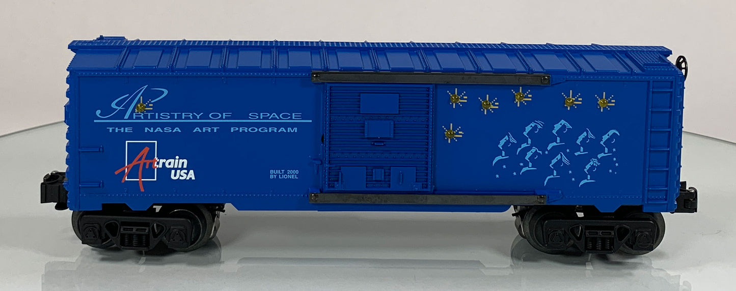 LIONEL • O GAUGE • 2000 Artrain USA Artistry of Space Lighted Boxcar 6-52227 • NEW OLD STOCK