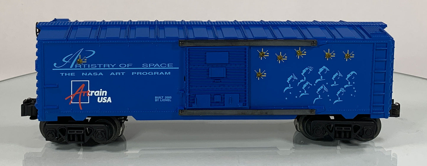 LIONEL • O GAUGE • 2000 Artrain USA Artistry of Space Lighted Boxcar 6-52227 • NEW OLD STOCK