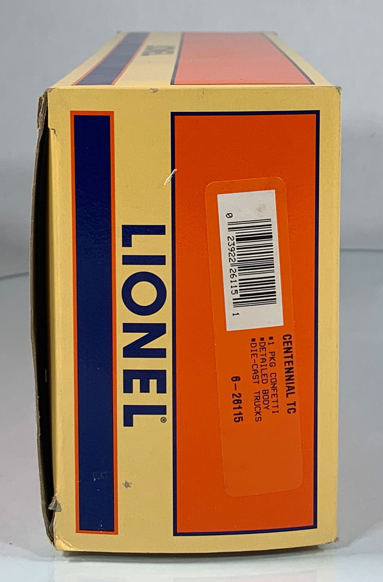 LIONEL • O GAUGE • 2000 Lionel Centennial Confetti Tank Car 6-26115 • NEW OLD STOCK