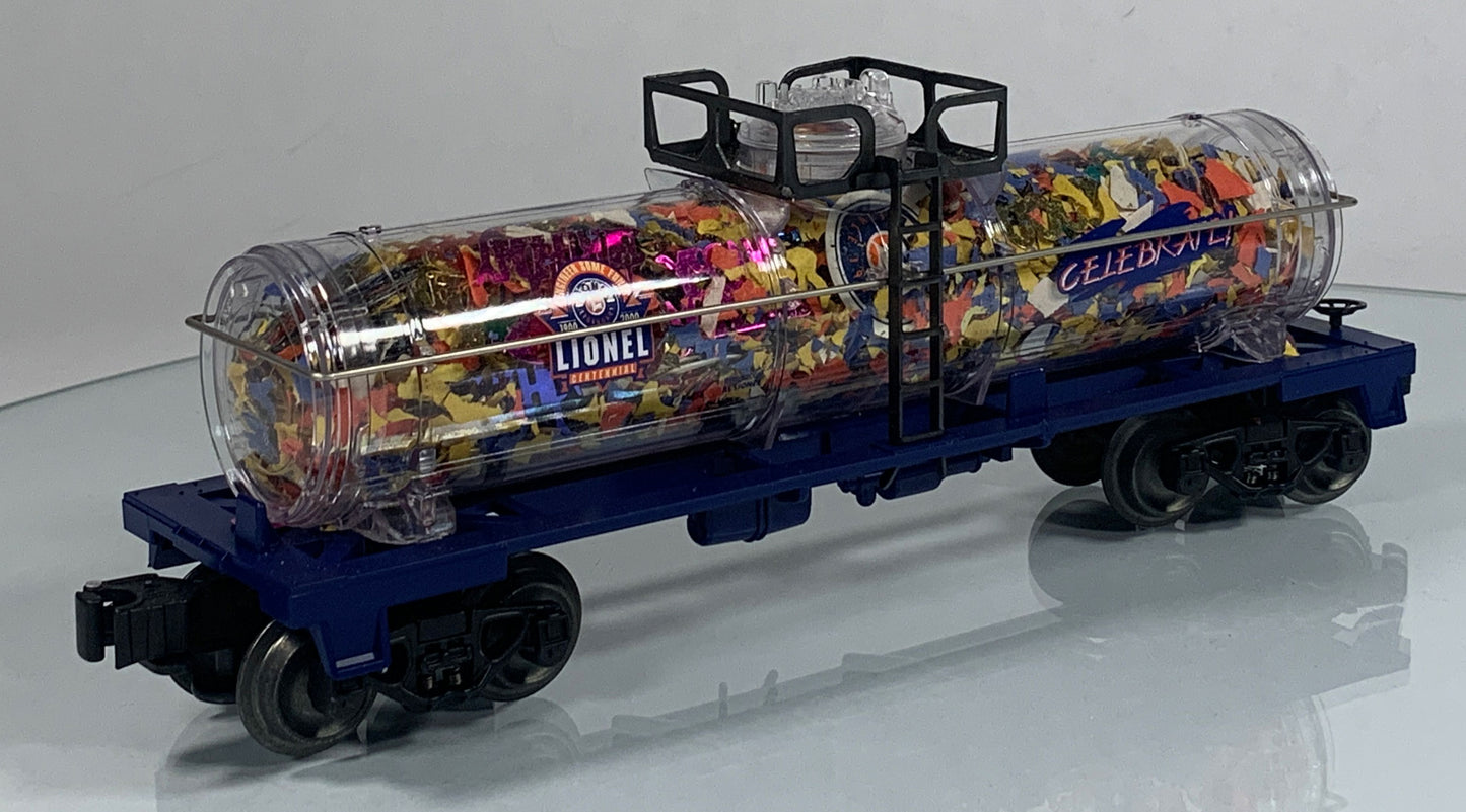 LIONEL • O GAUGE • 2000 Lionel Centennial Confetti Tank Car 6-26115 • NEW OLD STOCK