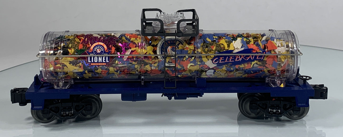 LIONEL • O GAUGE • 2000 Lionel Centennial Confetti Tank Car 6-26115 • NEW OLD STOCK
