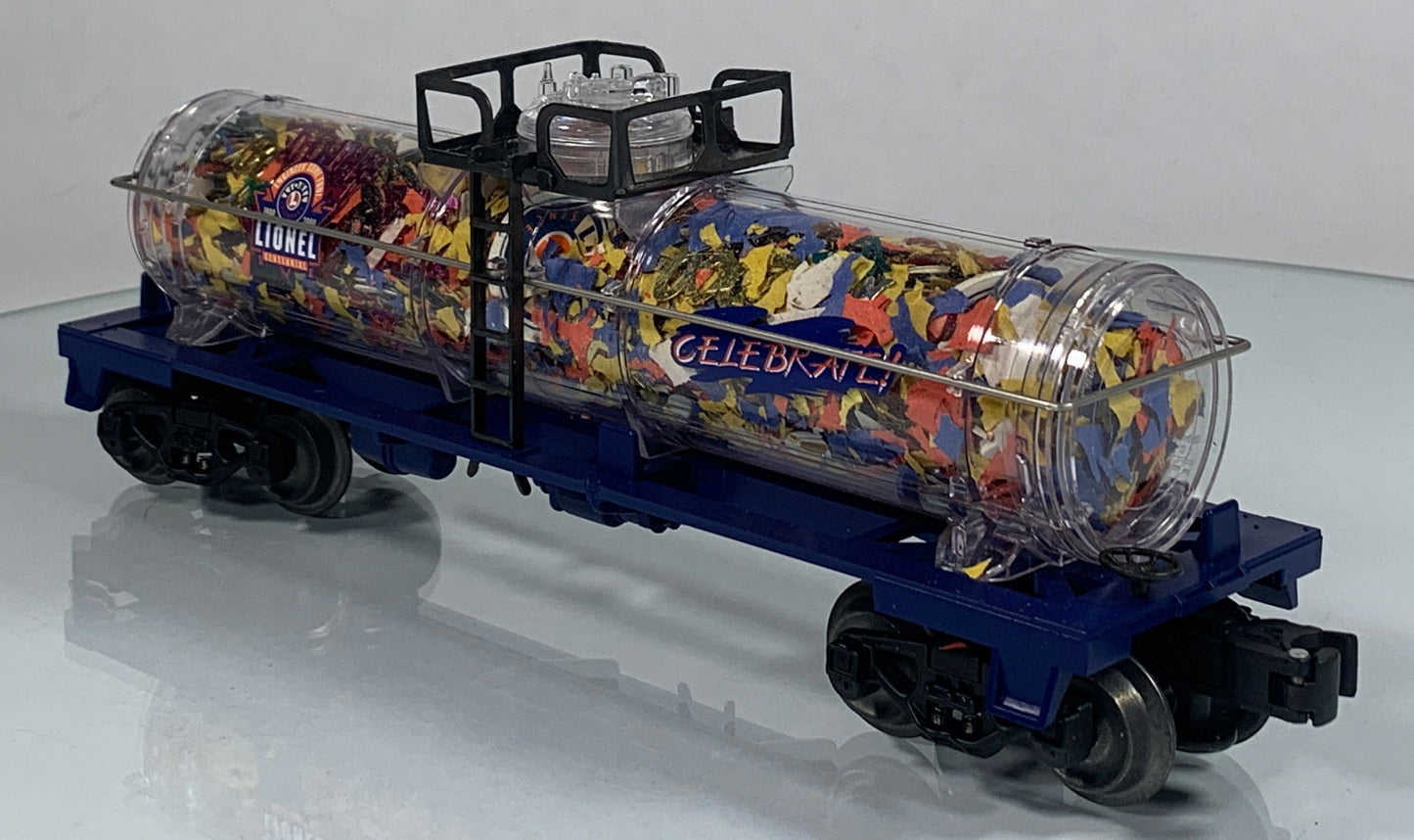 LIONEL • O GAUGE • 2000 Lionel Centennial Confetti Tank Car 6-26115 • NEW OLD STOCK