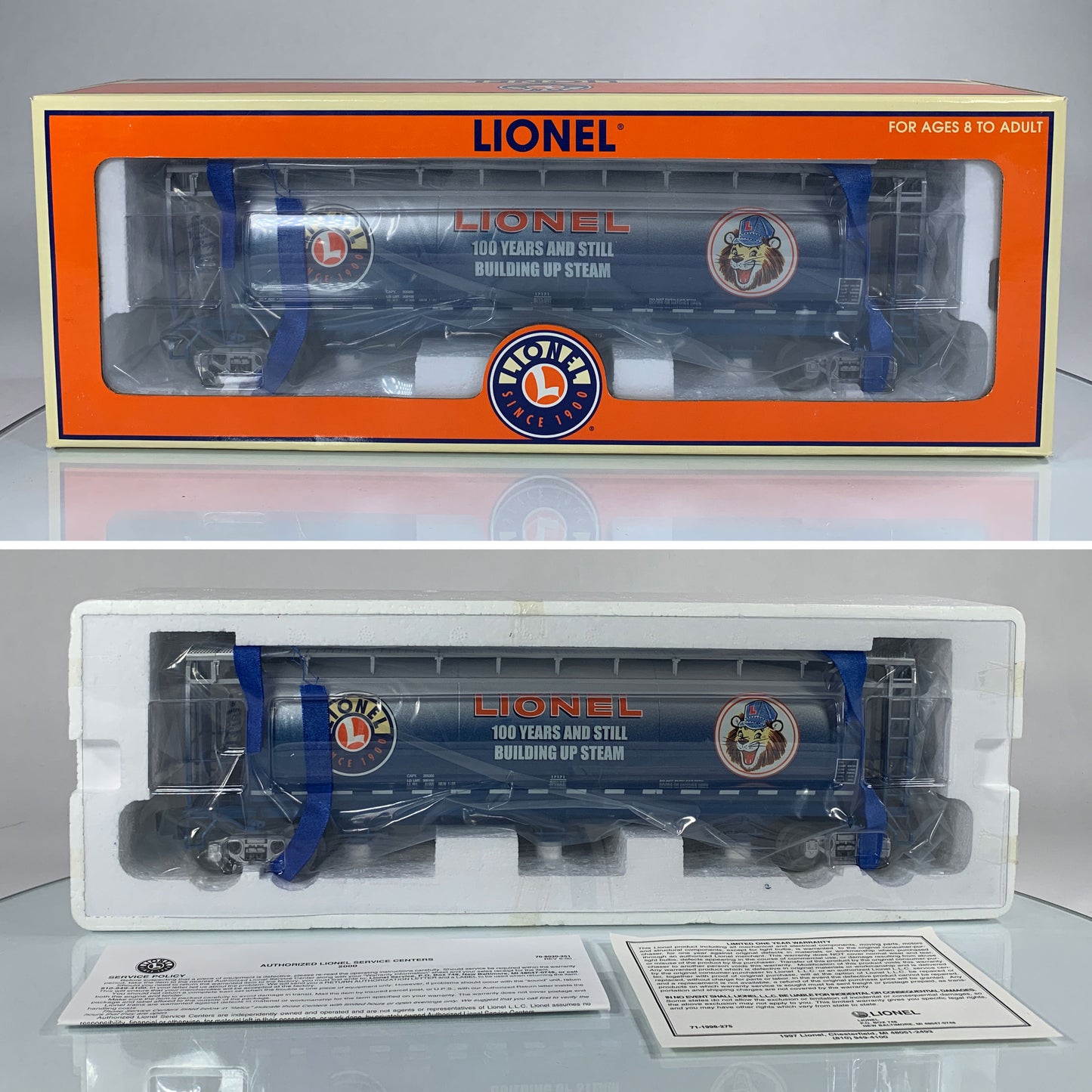 LIONEL • O GAUGE • 2001 Lionel 3-Bay Cylindrical Hopper 6-17171 • NEW OLD STOCK