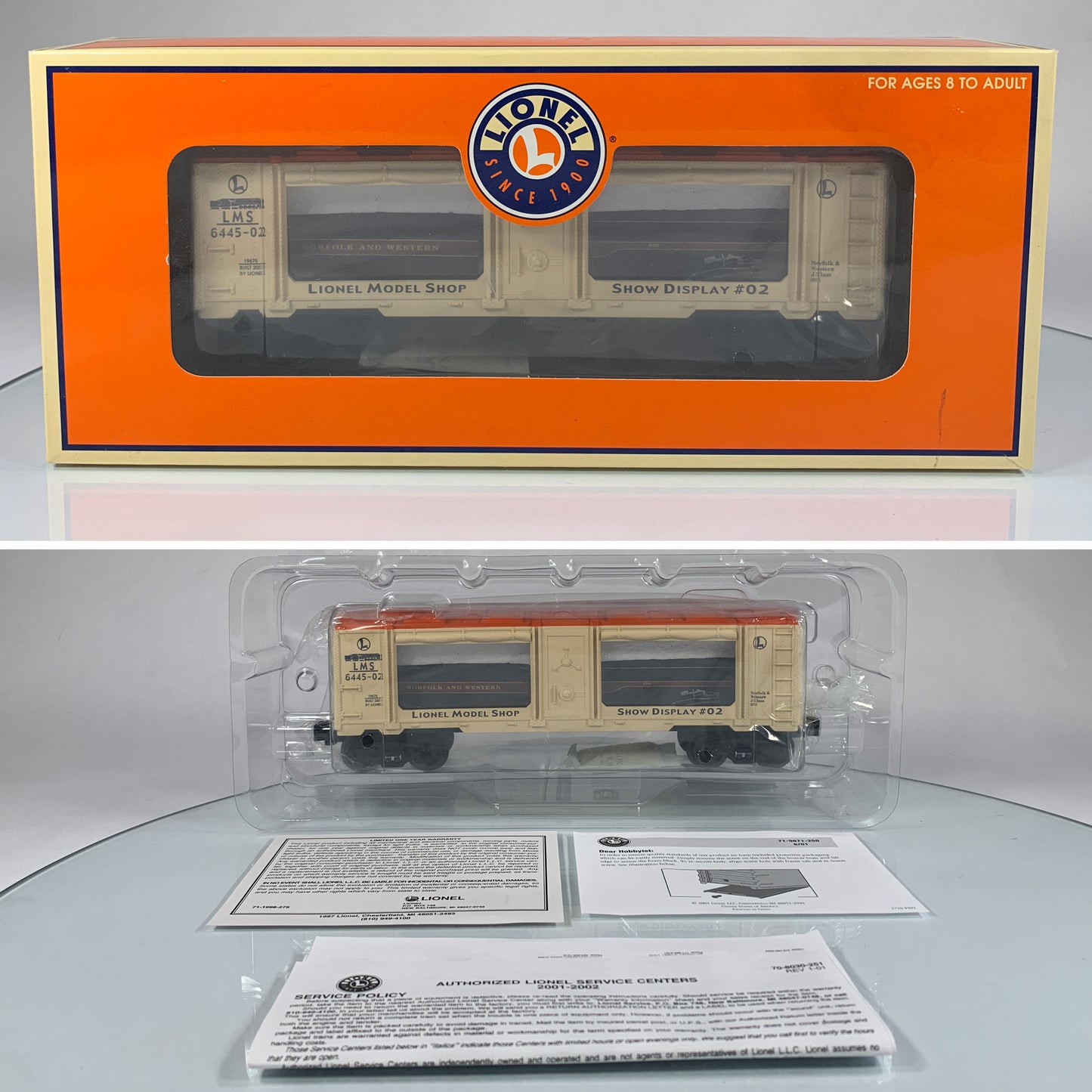 LIONEL • O GAUGE • 2001 Lionel Model Display Car 02 6-19675 • NEW OLD STOCK