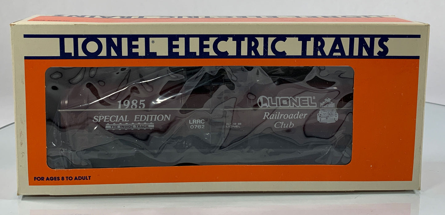 LIONEL • O GAUGE • 1985 Lionel LRRC Inside Track Tank Car 6-0782 • NEW OLD STOCK