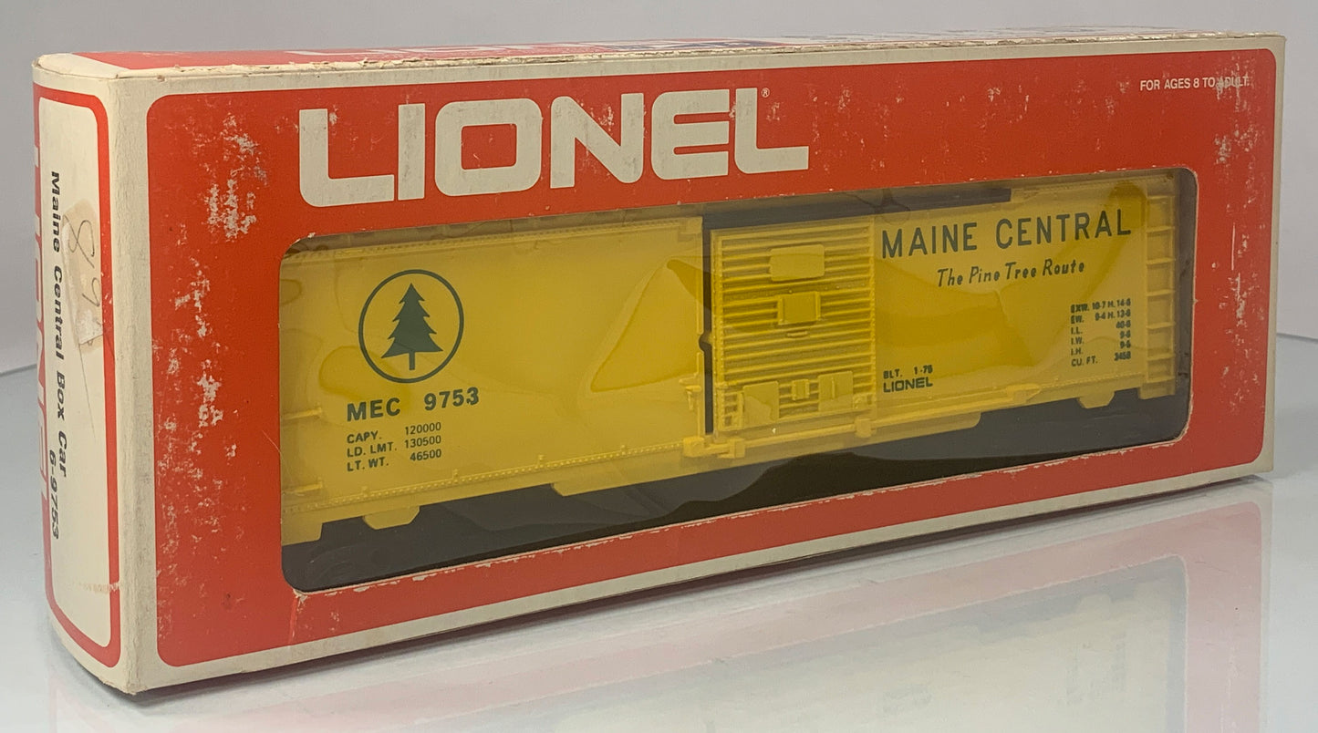 LIONEL • O GAUGE • 1975 Maine Central Boxcar 6-9753 • EX COND