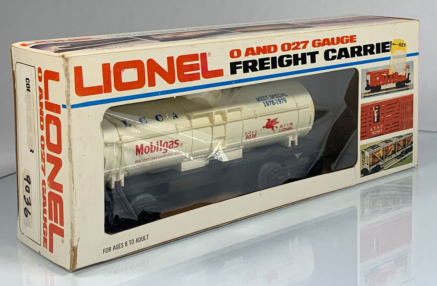 LIONEL • O GAUGE • 1978-1979 Mobilgas LCCA Meet Special Tank 6-9036 • EX COND