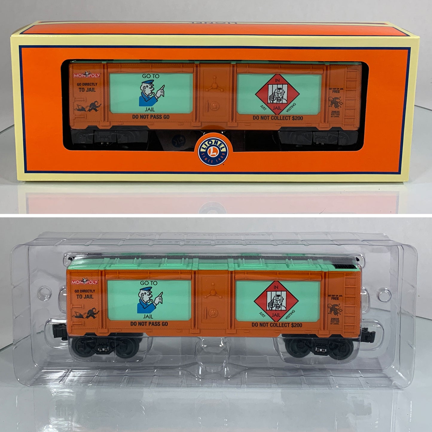 LIONEL • O GAUGE • 2009 Get Out of Jail Monopoly Mint Car 6-29635 • NEW OLD STOCK