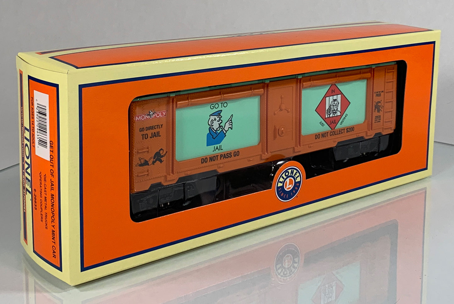 LIONEL • O GAUGE • 2009 Get Out of Jail Monopoly Mint Car 6-29635 • NEW OLD STOCK