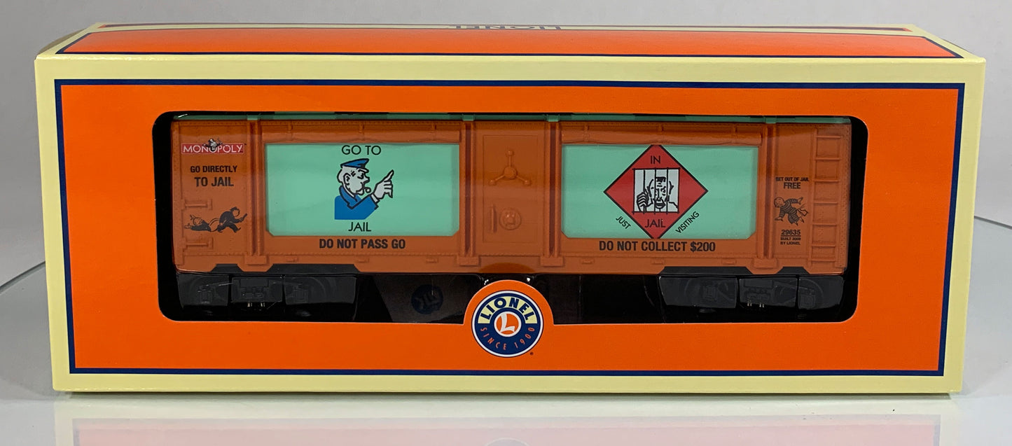 LIONEL • O GAUGE • 2009 Get Out of Jail Monopoly Mint Car 6-29635 • NEW OLD STOCK