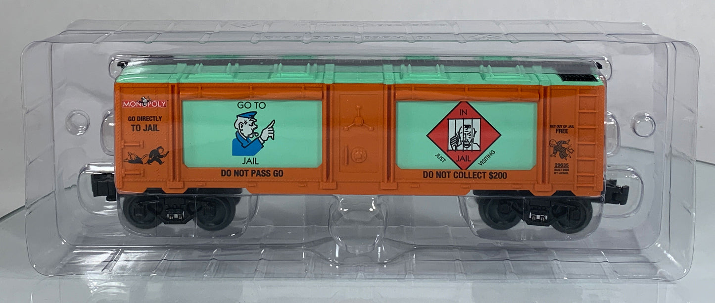 LIONEL • O GAUGE • 2009 Get Out of Jail Monopoly Mint Car 6-29635 • NEW OLD STOCK
