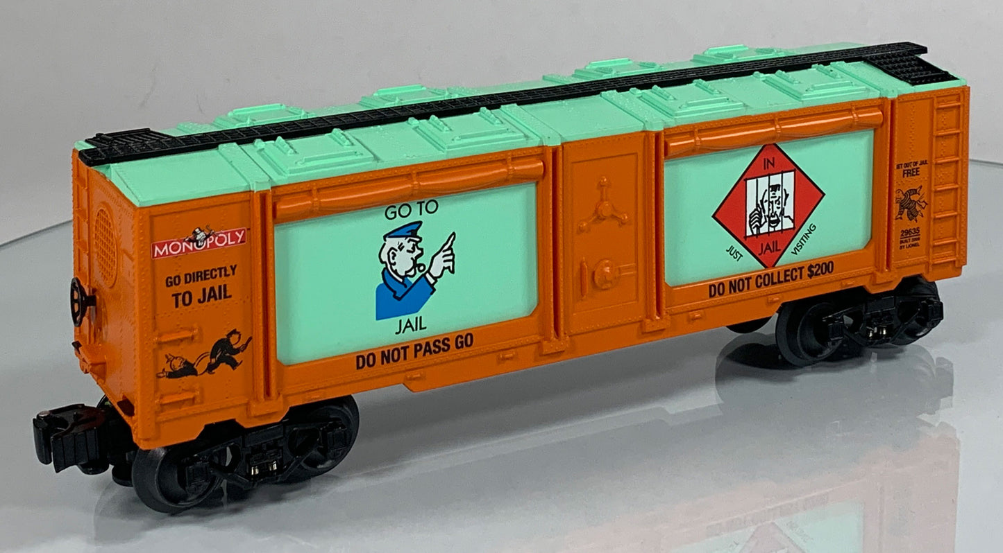 LIONEL • O GAUGE • 2009 Get Out of Jail Monopoly Mint Car 6-29635 • NEW OLD STOCK