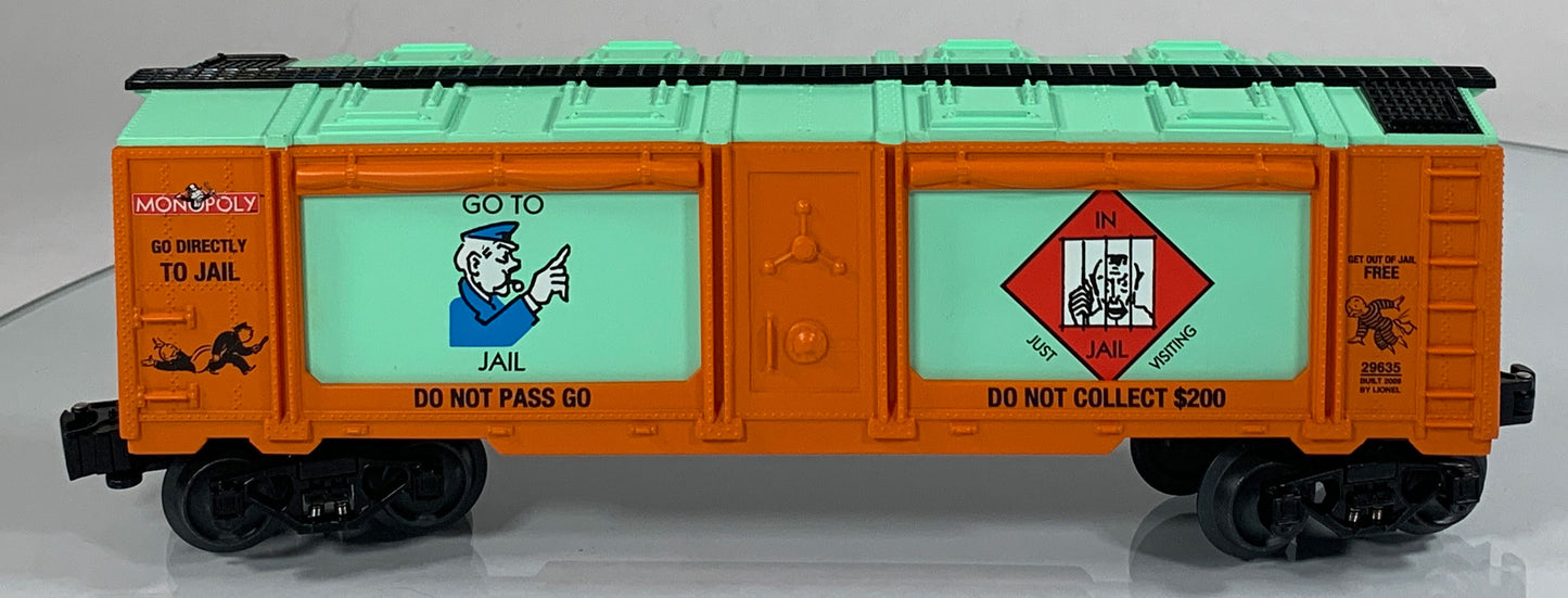LIONEL • O GAUGE • 2009 Get Out of Jail Monopoly Mint Car 6-29635 • NEW OLD STOCK