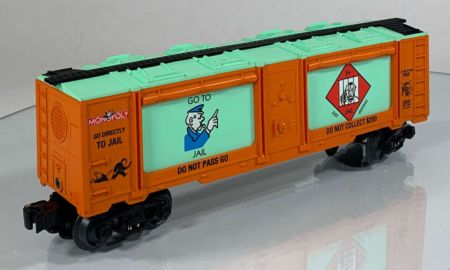 LIONEL • O GAUGE • 2009 Get Out of Jail Monopoly Mint Car 6-29635 • NEW OLD STOCK