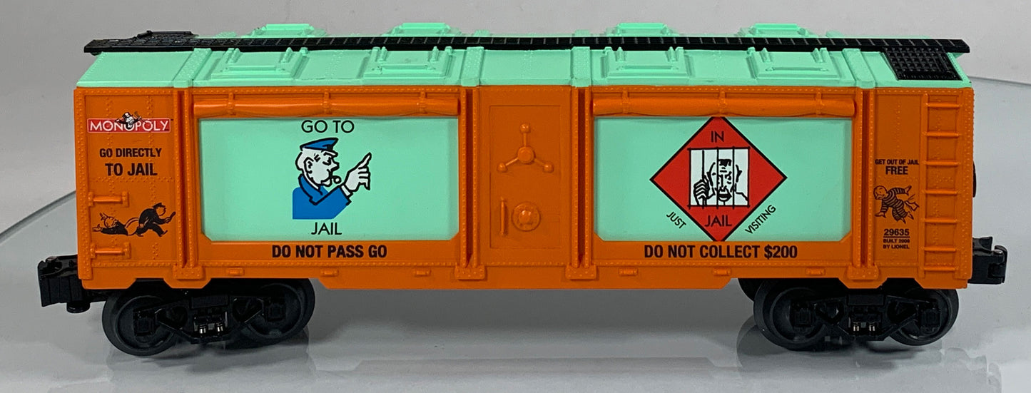 LIONEL • O GAUGE • 2009 Get Out of Jail Monopoly Mint Car 6-29635 • NEW OLD STOCK