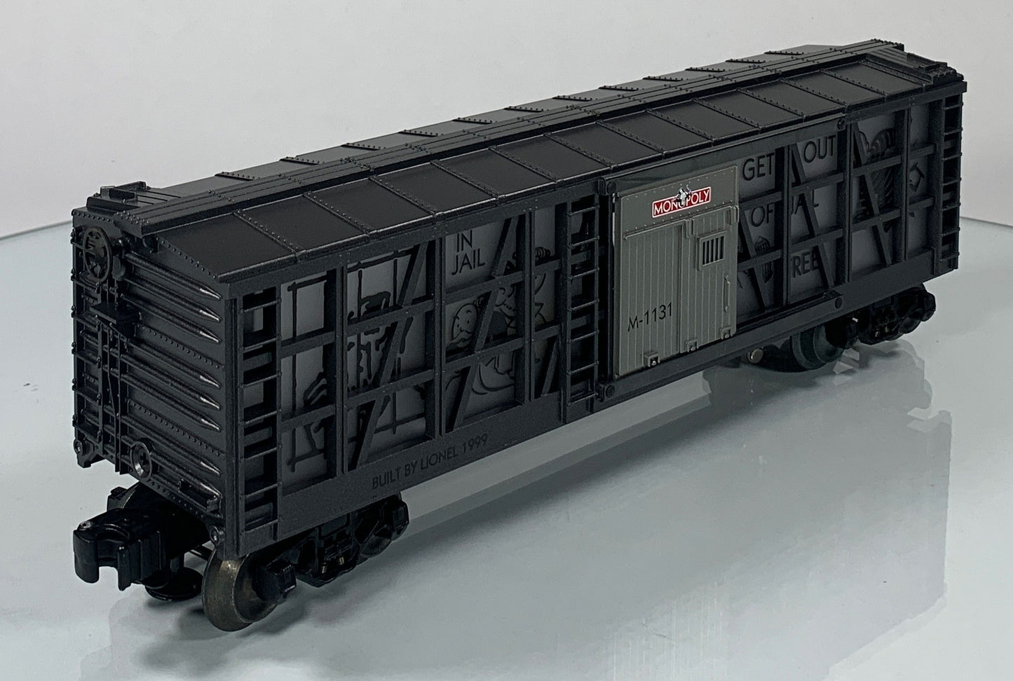LIONEL • O GAUGE • 1999 Monopoly –Go to Jail Illuminated Stockade Car 6-52183 • NEW OLD STOCK