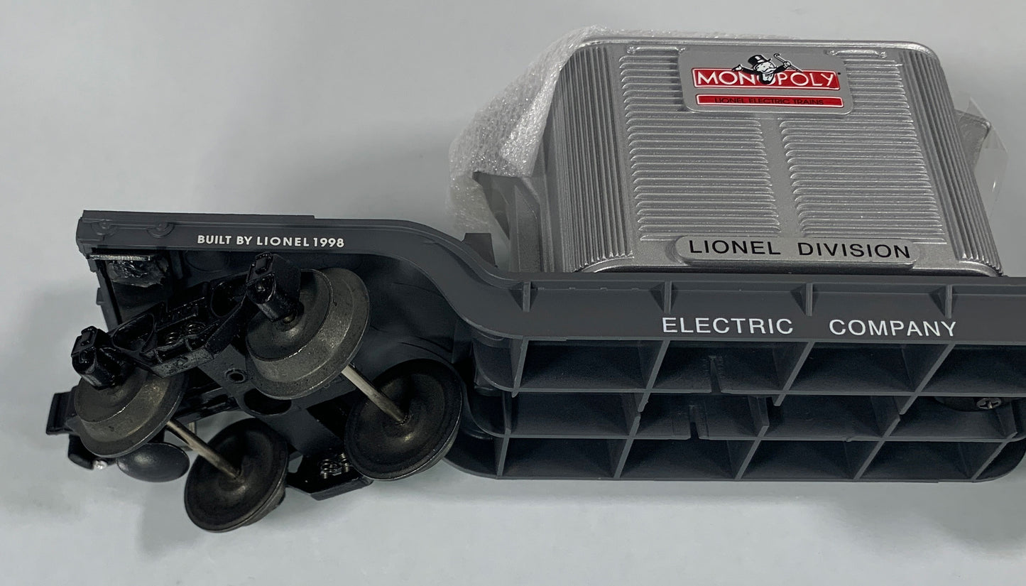 LIONEL • O GAUGE • 1998 Monopoly Electric Company Transformers Car 6-52159 • NEW OLD STOCK