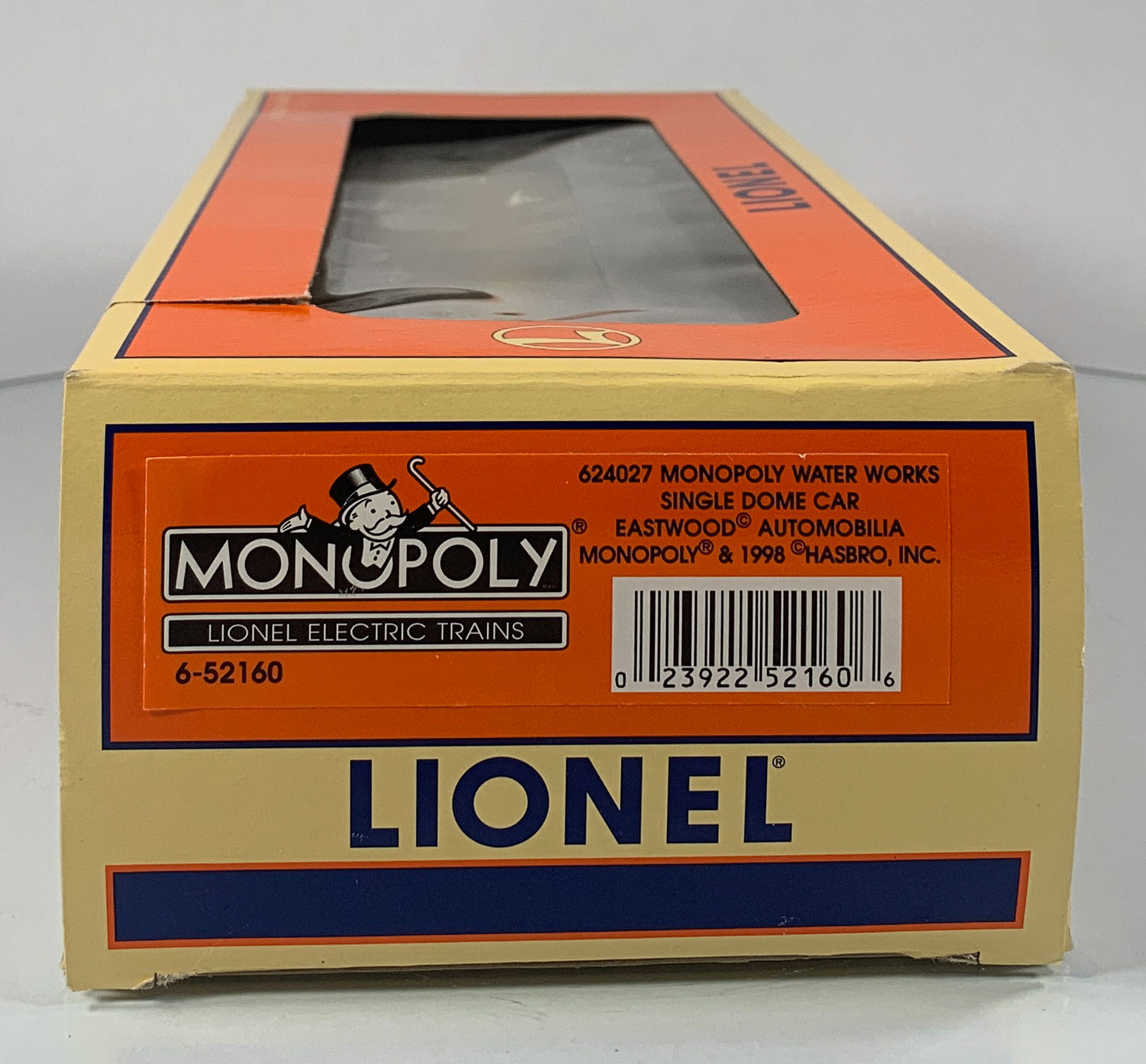 LIONEL • O GAUGE • 1998 Monopoly Water Works Single Dome Tank Car 6-52160 • NEW OLD STOCK
