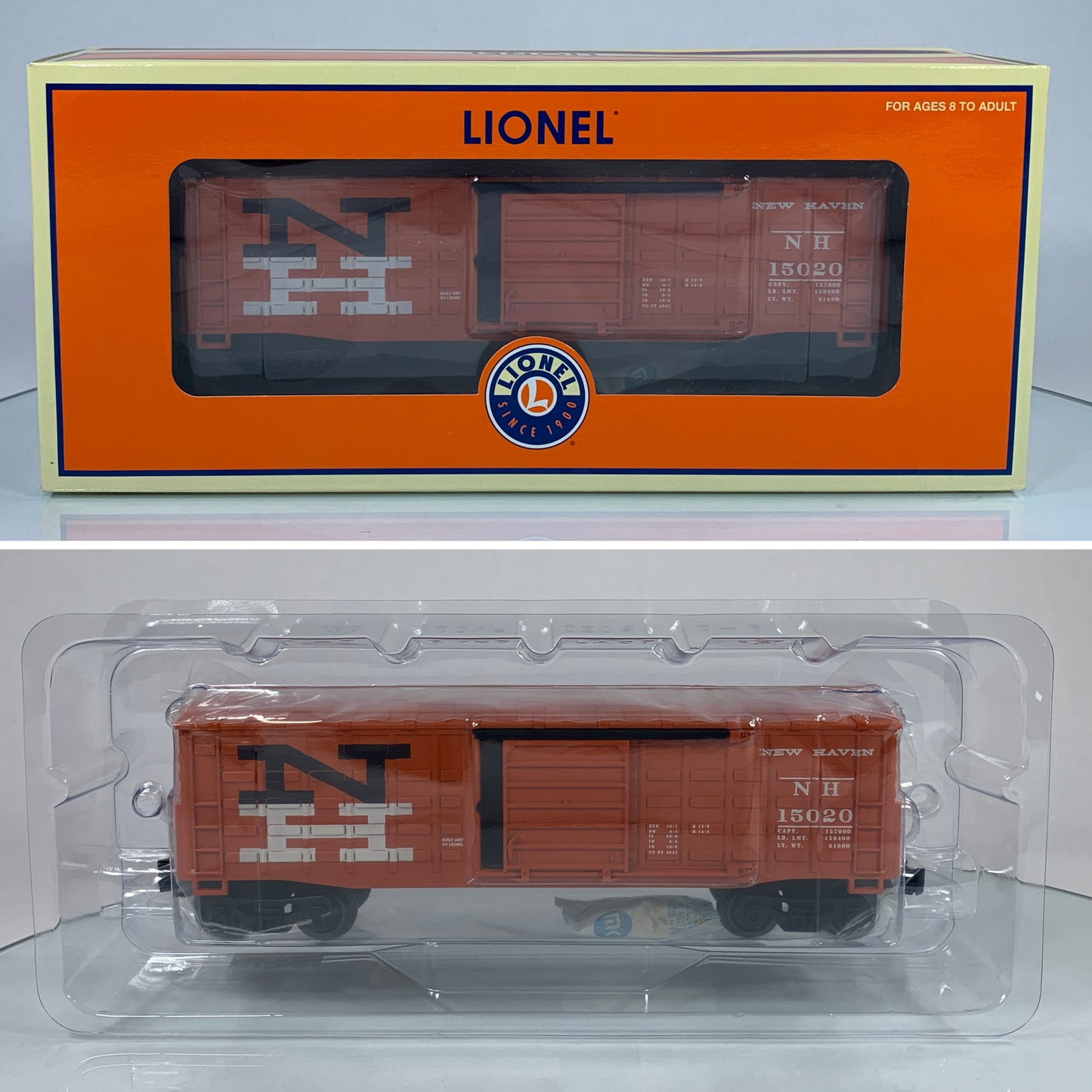 LIONEL • O GAUGE • 2007 New Haven Waffle Sided Boxcar 6-15020 • NEW OLD STOCK
