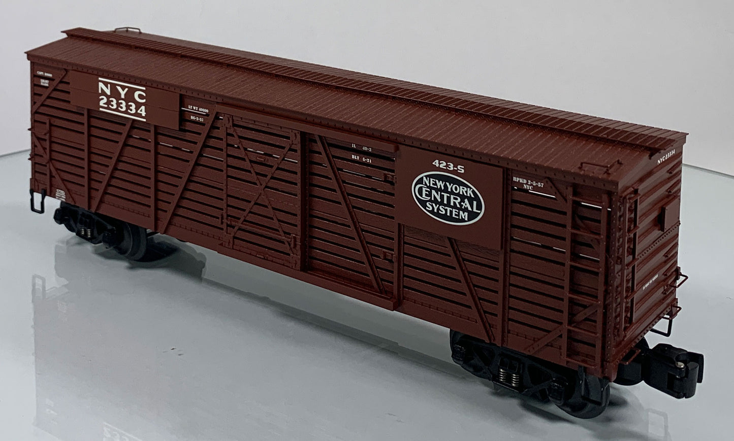 LIONEL • O GAUGE • 2002 New York Central 40-Ton Stock Car 6-17703 • NEW OLD STOCK