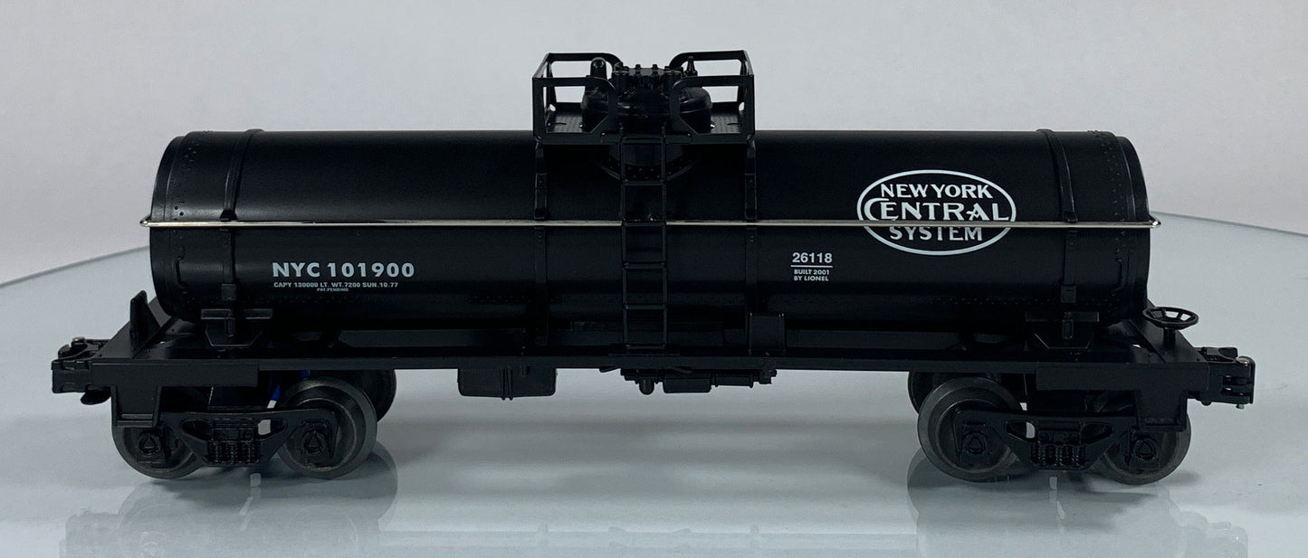 LIONEL • O GAUGE • 2001 New York Central Single Dome Tank Car 6-26118 • NEW OLD STOCK