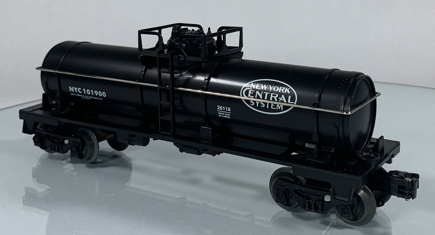 LIONEL • O GAUGE • 2001 New York Central Single Dome Tank Car 6-26118 • NEW OLD STOCK