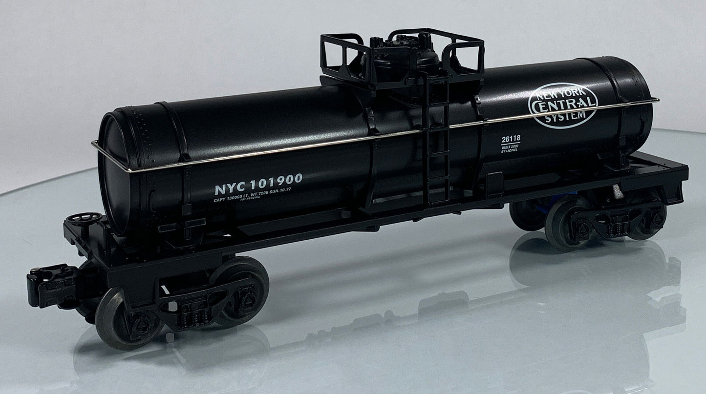LIONEL • O GAUGE • 2001 New York Central Single Dome Tank Car 6-26118 • NEW OLD STOCK