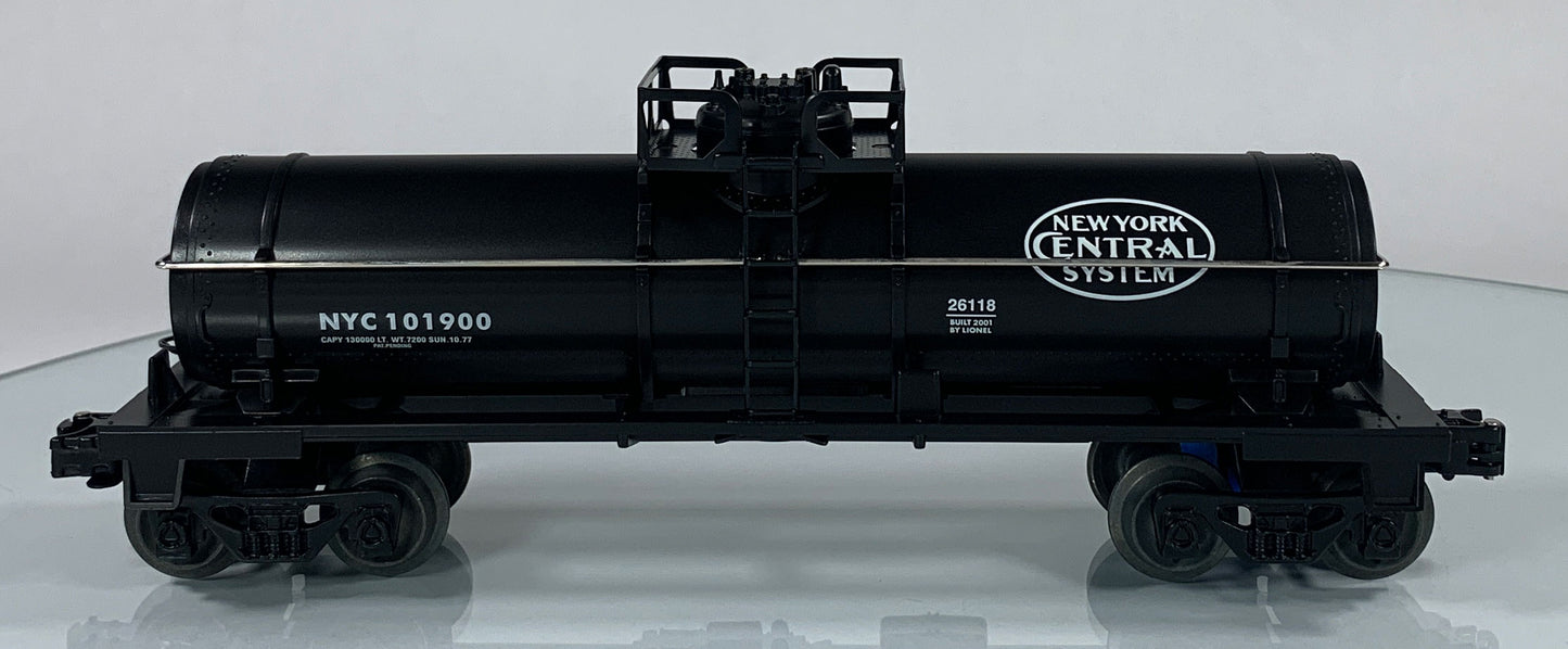 LIONEL • O GAUGE • 2001 New York Central Single Dome Tank Car 6-26118 • NEW OLD STOCK