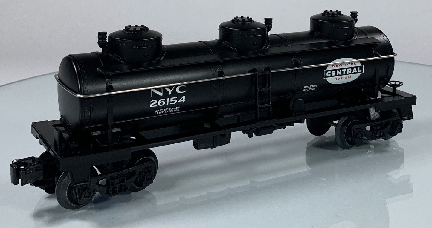 LIONEL • O GAUGE • 2003 New York Central Three Dome Tank Car 6-26154 • NEW OLD STOCK