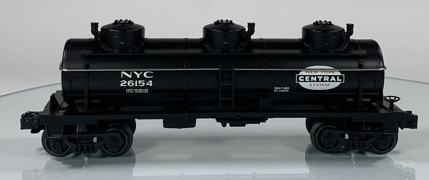 LIONEL • O GAUGE • 2003 New York Central Three Dome Tank Car 6-26154 • NEW OLD STOCK