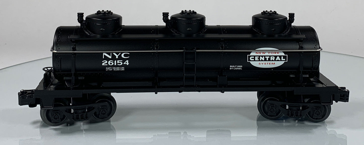 LIONEL • O GAUGE • 2003 New York Central Three Dome Tank Car 6-26154 • NEW OLD STOCK