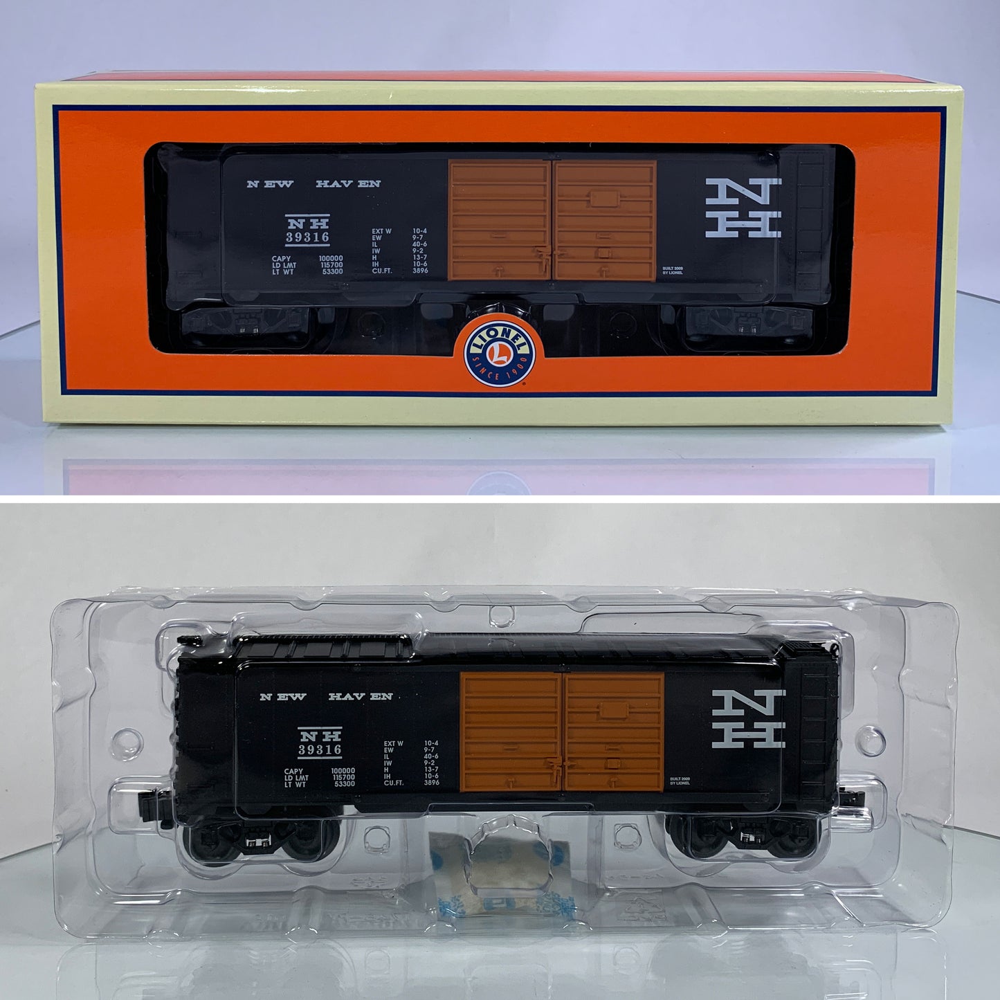 LIONEL • O GAUGE • 2009 New Haven Automobile Boxcar 6-39316 • NEW OLD STOCK