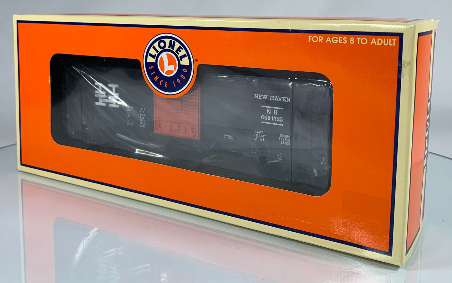 LIONEL • O GAUGE • 2001 New Haven 6464 Series X Boxcar 6-32904 • NEW OLD STOCK