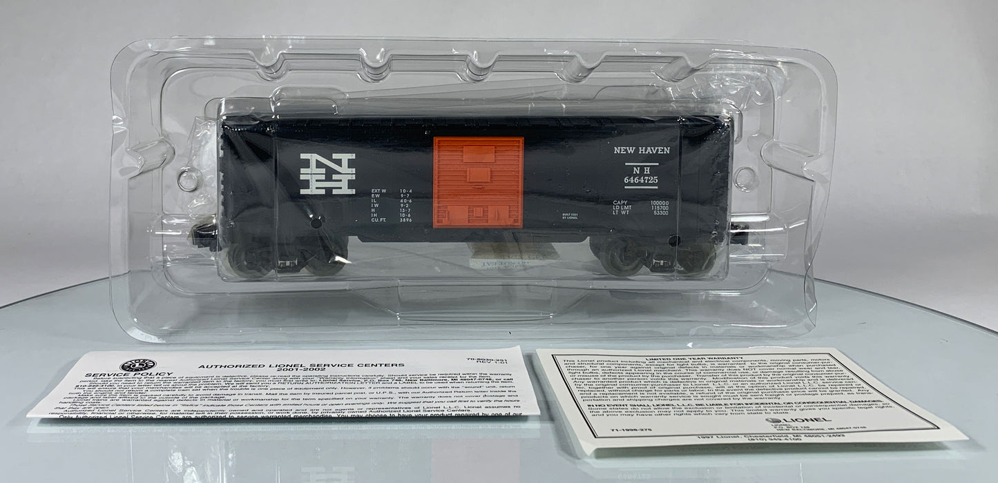 LIONEL • O GAUGE • 2001 New Haven 6464 Series X Boxcar 6-32904 • NEW OLD STOCK