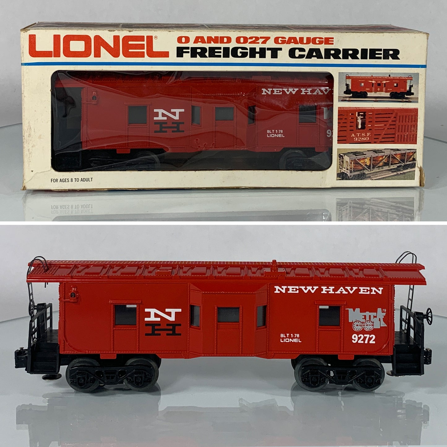 LIONEL • O GAUGE • 1978 METCA New Haven Bay Window Caboose 6-9272 • NEW OLD STOCK