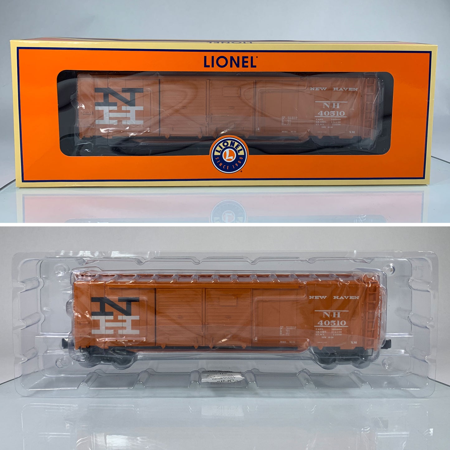 LIONEL • O GAUGE • 2011 New Haven Double Door Boxcar w/Auto Frames 6-27877 • NEW OLD STOCK