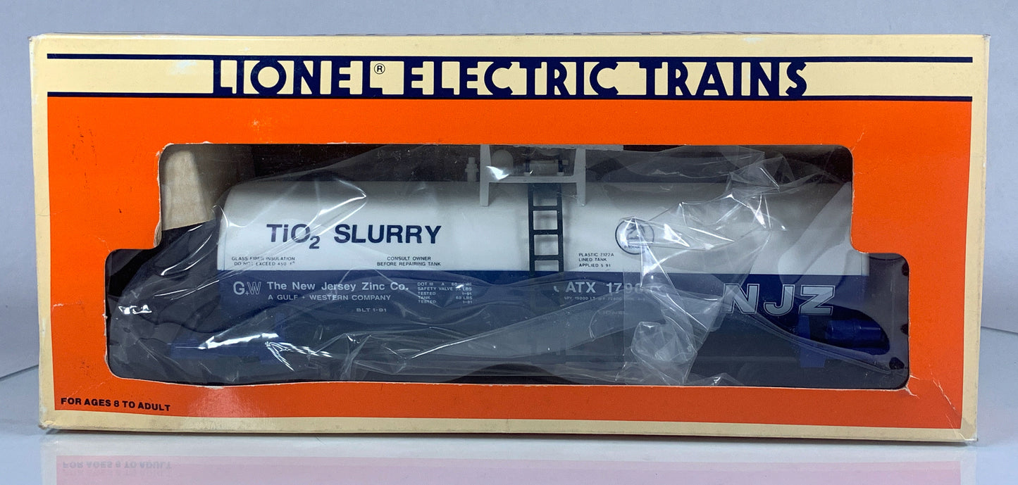 LIONEL • O GAUGE • 1991 New Jersey Zinc Tank Car 6-17902 • NEW OLD STOCK