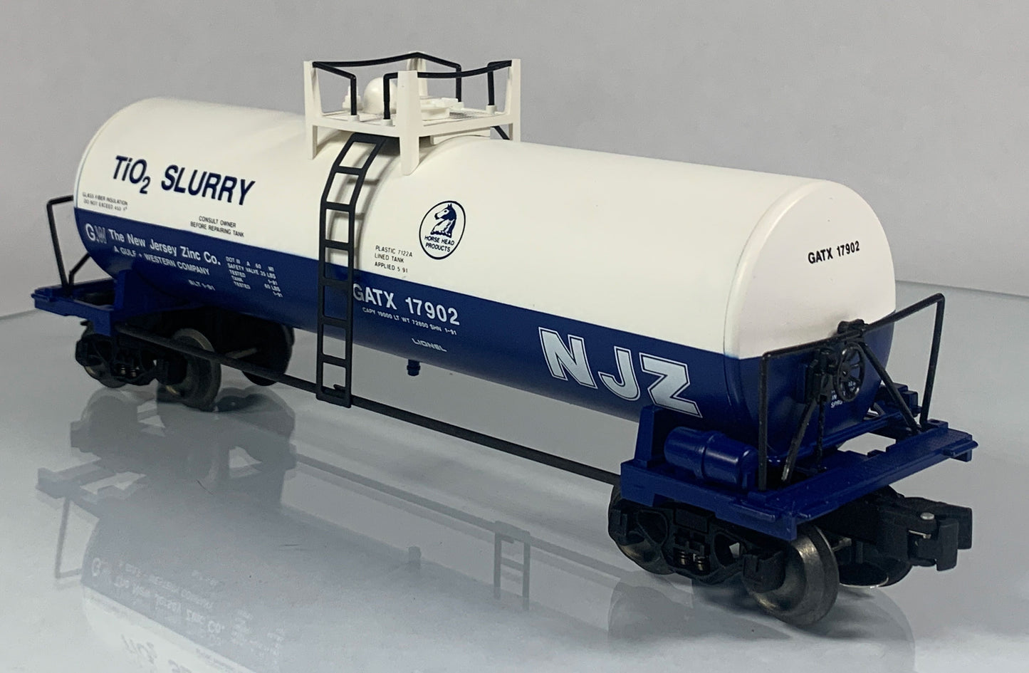 LIONEL • O GAUGE • 1991 New Jersey Zinc Tank Car 6-17902 • NEW OLD STOCK