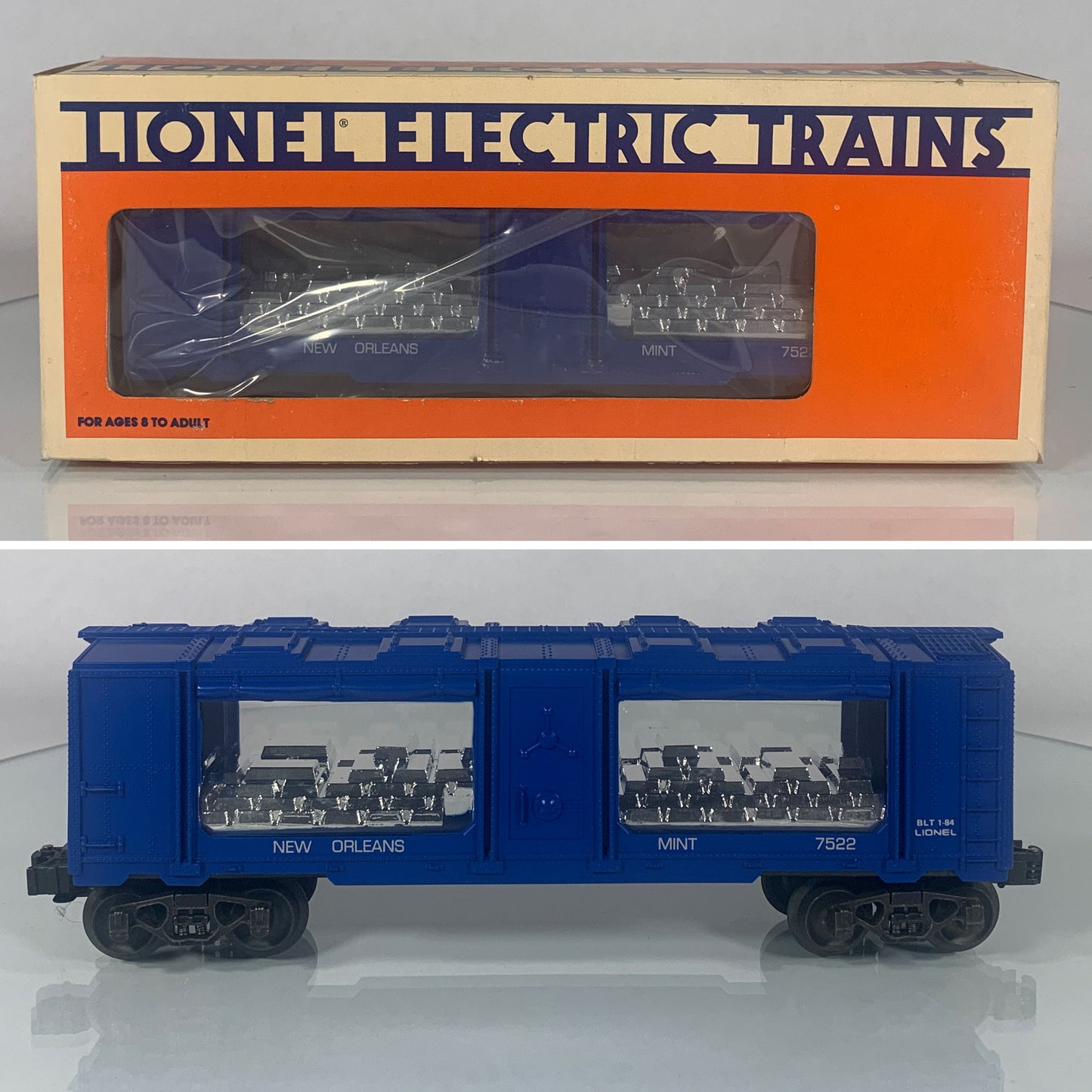 LIONEL • O GAUGE • 1984 New Orleans Mint Car 6-7522 • NEW OLD STOCK