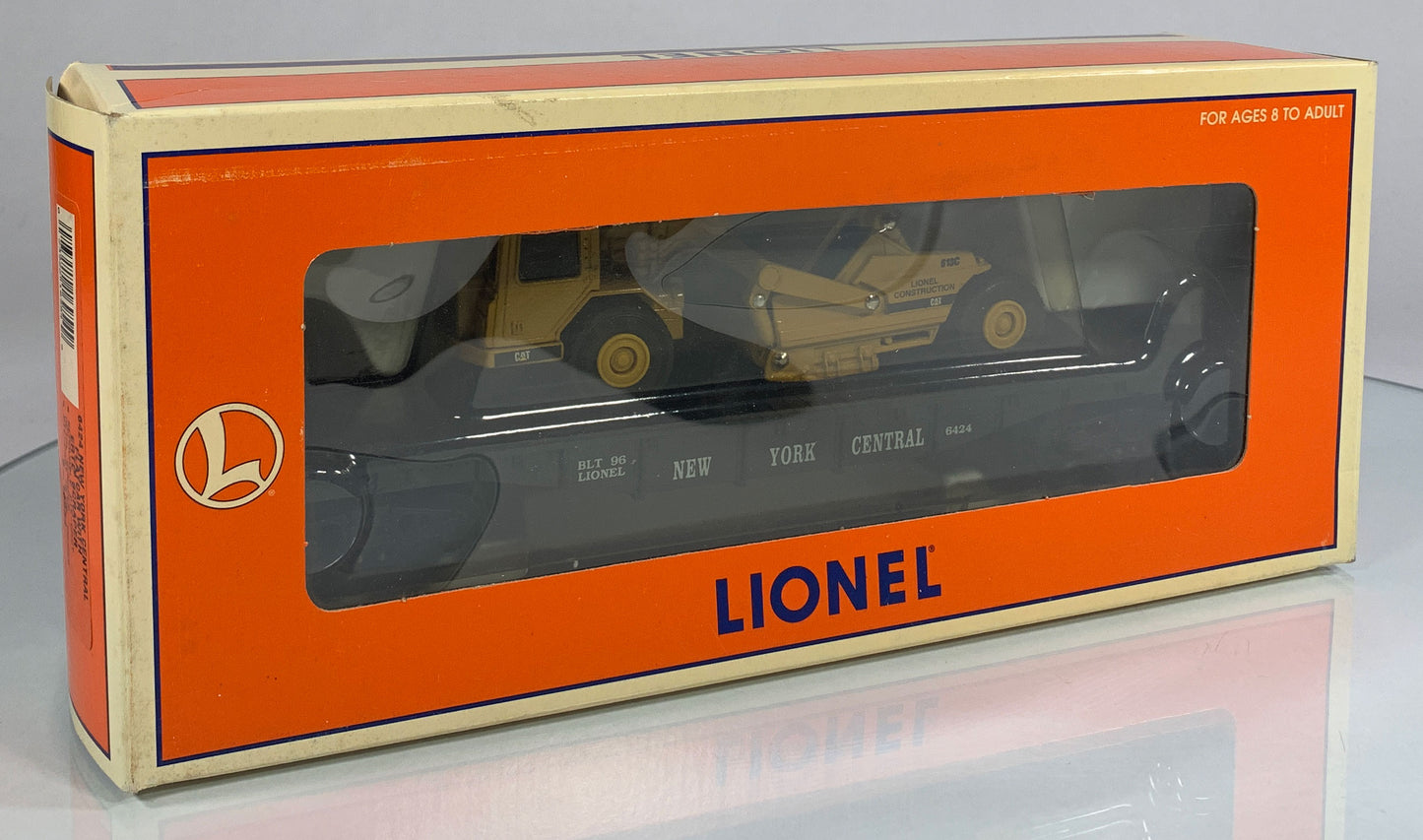LIONEL • O GAUGE • 1996 New York Central Flatcar w Ertl Scraper *FUSED* 6-16954 • NEW OLD STOCK