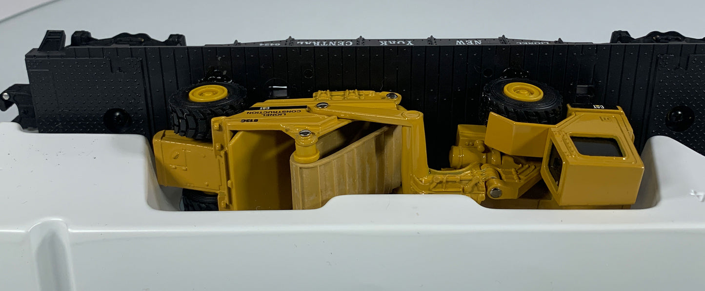 LIONEL • O GAUGE • 1996 New York Central Flatcar w Ertl Scraper *FUSED* 6-16954 • NEW OLD STOCK